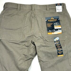 Ridgecut UltraTough Canvas Utility Pants 38x34 Relaxed Fit NWT Work Olive Green